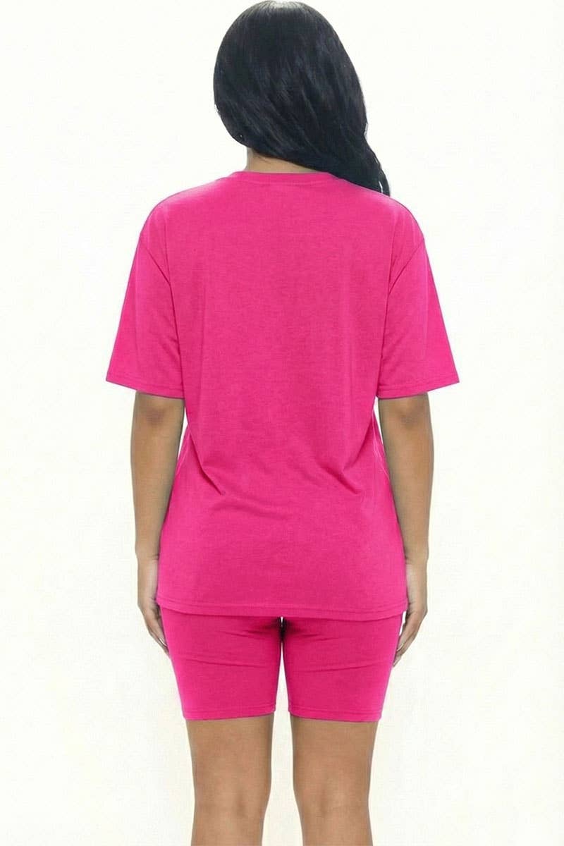 Loose Fit Top & Bike Shorts Set