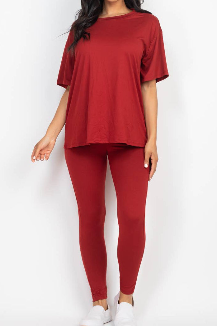 Oversized T-shirt & Leggings Set