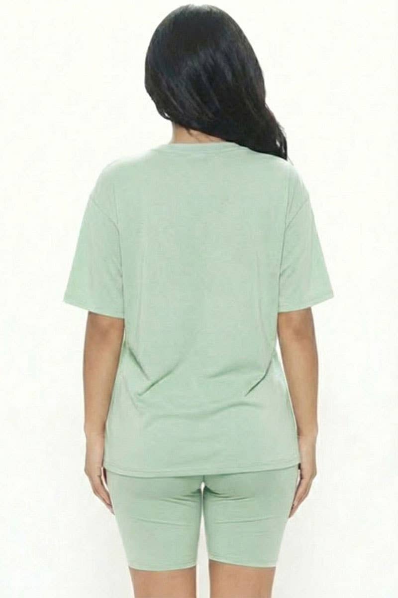 Loose Fit Top & Bike Shorts Set
