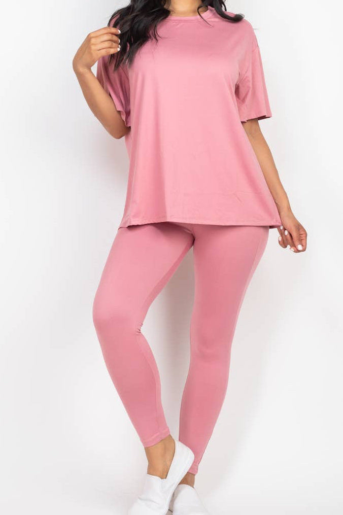 Oversized T-shirt & Leggings Set