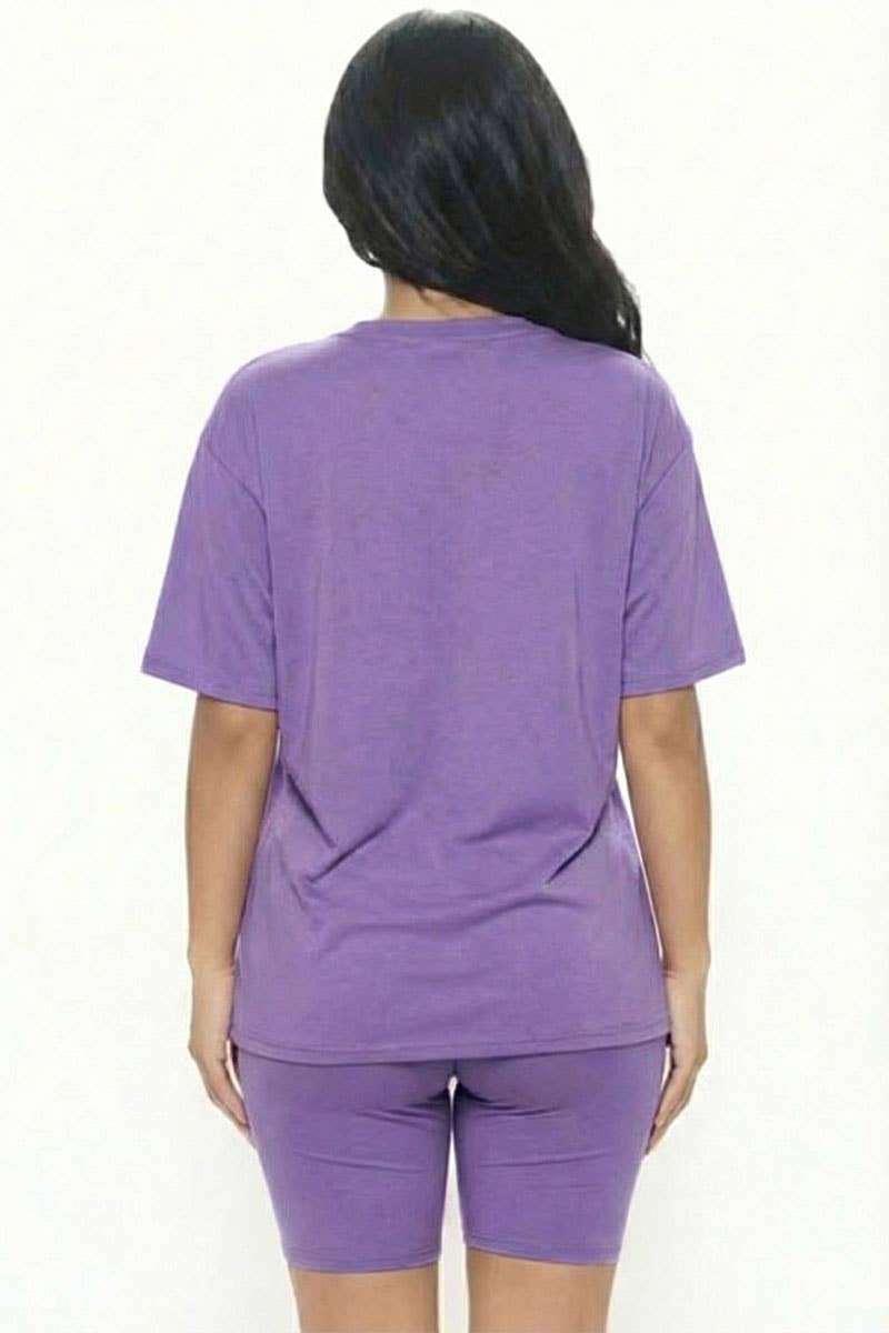 Loose Fit Top & Bike Shorts Set